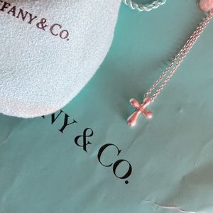 Silver Tiffany&Co cross necklace